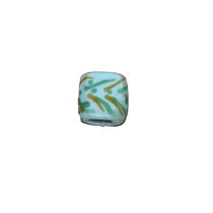 Beadwaala Handmade Fancy Lampwork Glass Beads For Jewelry Making. (Flat Square) SFL-190-Per Packet 25 Pcs / 18X8 MM
