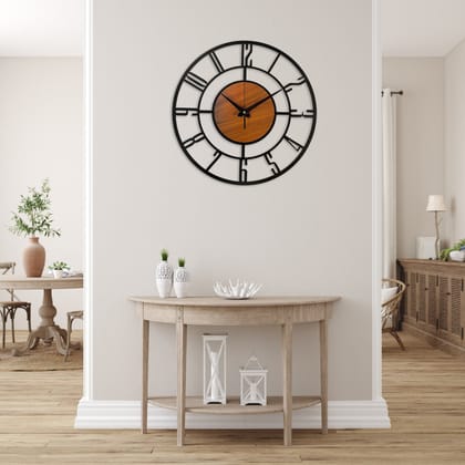 Designer Number Metal/Wooden Wall clock-40 cm | 16 Inches