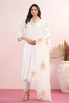 MYSTIC FLORAL HANPAINTED SUIT SET-S
