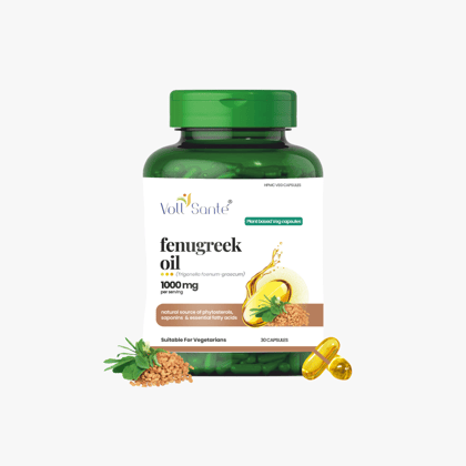 Voll Sante Fenugreek Oil: Bottle of 30 Capsules-Buy 1