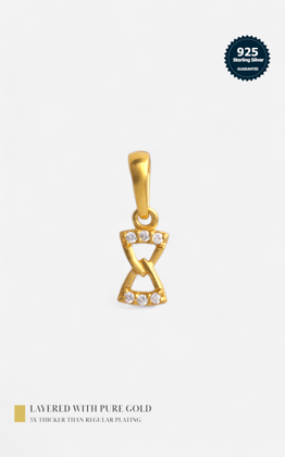 Balance Hourglass Pendant-18k Gold Vermeil Sterling Silver