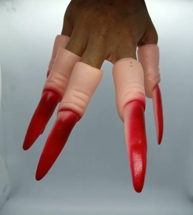 Halloween Thimble Fingers Long Nails  - 10Pc