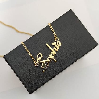 Customized locket with small hearts-Golden