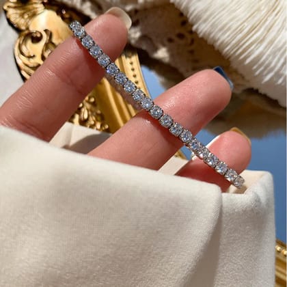 Shimmering White Matrix CZ Bracelet (Anti-Tarnish)