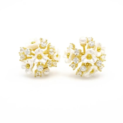 Imelda Studs | 925 Silver Earrings for Women-Silver