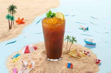 Mango Iced Tea - (with Popping Boba)