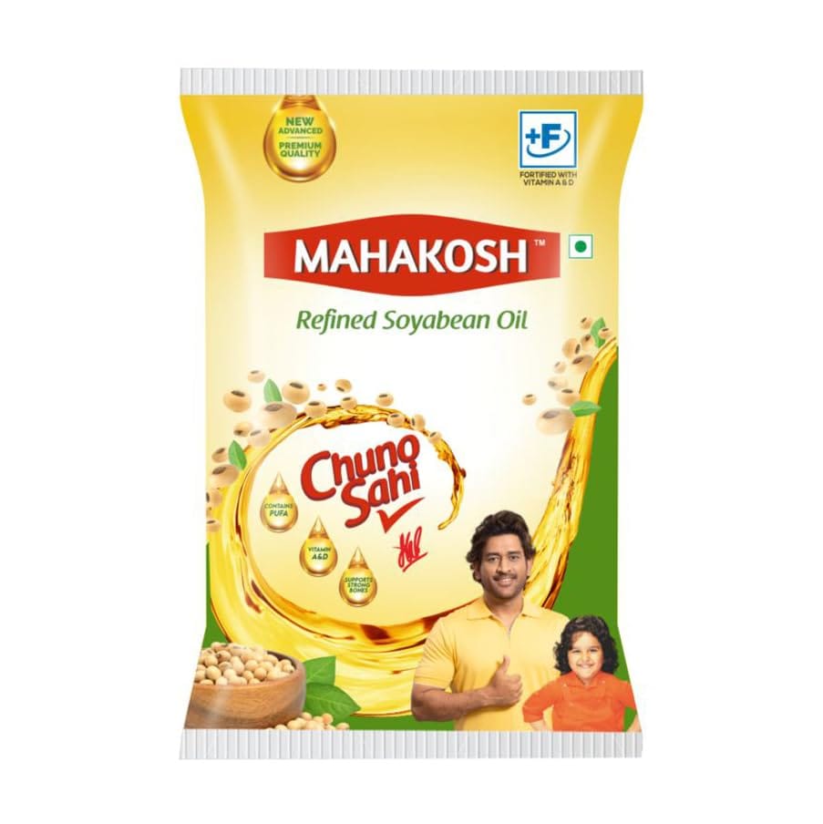 Mahakosh Future Fit Refined Soybean Oil, 1L Pouch