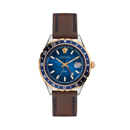 Versace Men 42 mm Size Blue Dial Analog Watch- V11080017-Blue