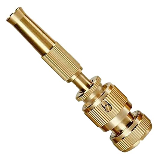High Pressure Brass Nozzle Gun for 1/2" Garden Hose Pipe, Perfect for Car Bike Washing & Gardening Water Pipe (Push-Fit Brass Nozzle)-Buy 1 Pcs @ Rs 499