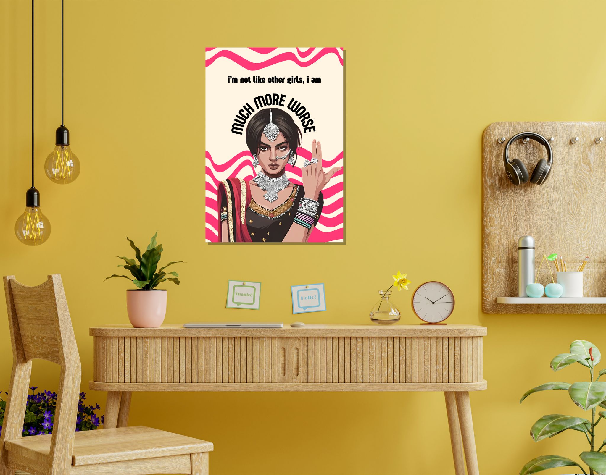 "I AM MUCH MORE WORSE-WOMEN EDITION"- Shiny & Sturdy Metallic Poster  Art That Pops & Sticks (Literally!)-A3