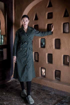 Copenhagen Trench Forest Green-XS