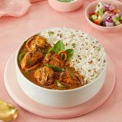 Chicken Kadai Rice Bowl.