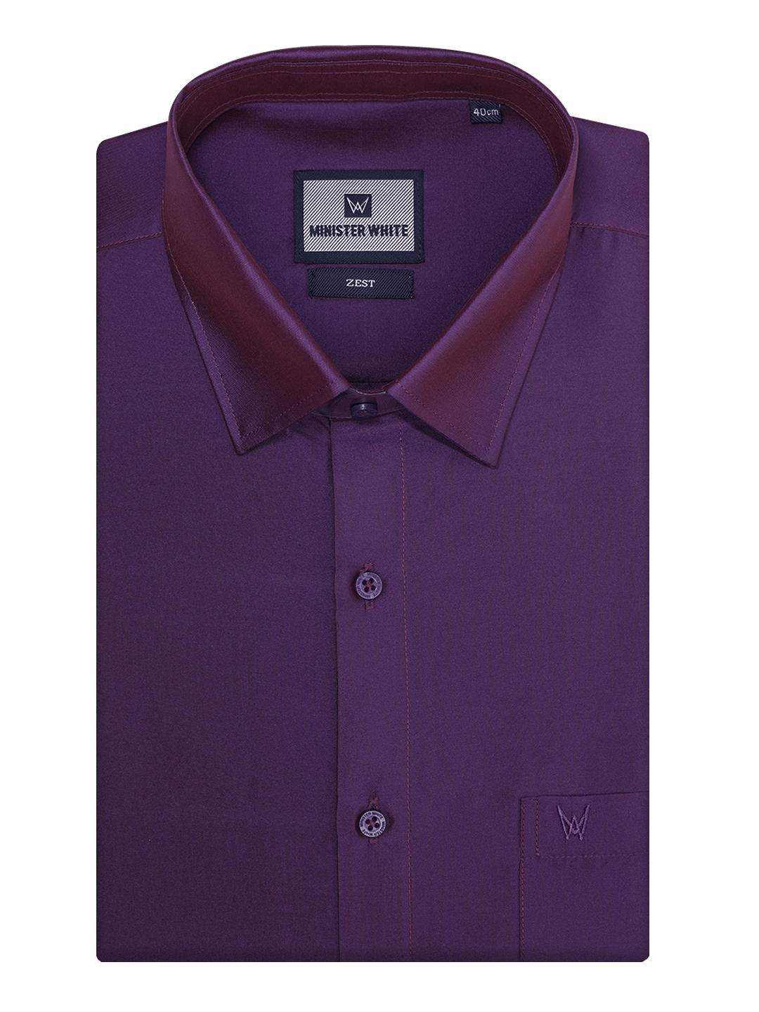 Mens Taffeta Relax Fit Violet Colour Shirt Zest-36 / F/S / Violet