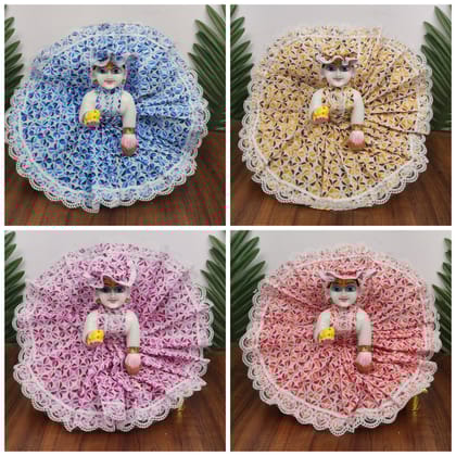 Laddu gopal ji Premium Summer dress pack of 4-Size-0