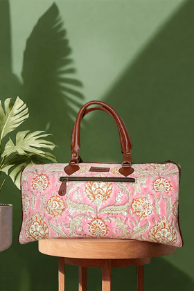 Geneva Garden Olive Green Duffle Bag-17 x 5 x 12 in / Olive Green Beige / Green