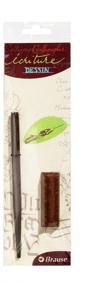 Brause Nib Holder + Cito Fein Nib + Wooden Nib Holder Set