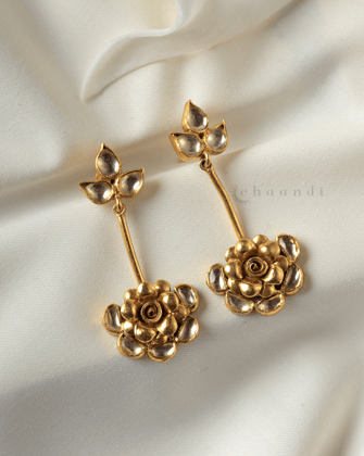 Gold Polish Silver Earrings CHE1792