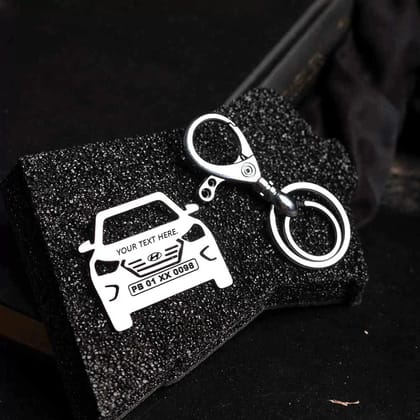 Hyundai Creta (Old) Keychain-Front View / Silver