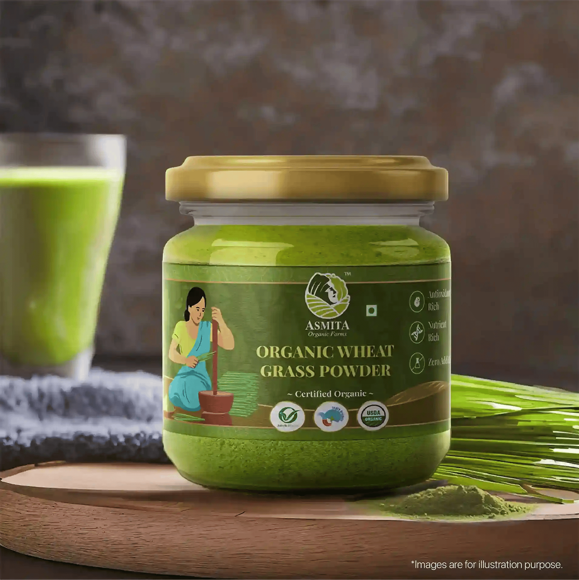 Organic Wheat Grass Powder - 100 gm-100 gm