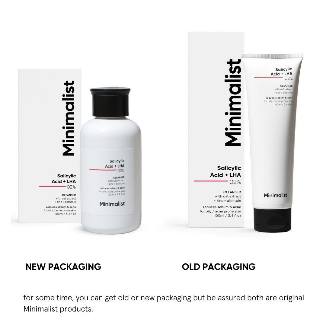 Minimalist 2Percentage Salicylic Acid + LHA Cleanser With Zinc For Reducing Sebum & Acne (100 ml)