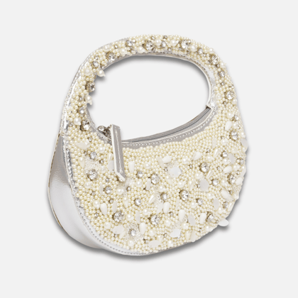 PEARLY MINI BAG-SILVER