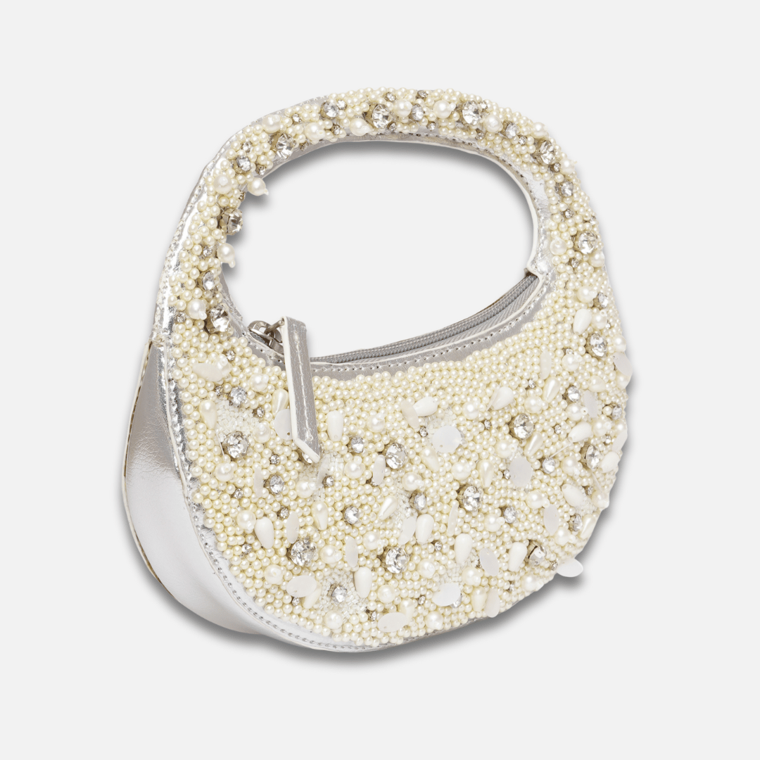 PEARLY MINI BAG-SILVER