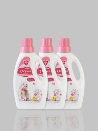 Popees Anti-Bacterial & Baby Skin Friendly Fabric Wash 500 ML - Pack of 3-500 ML