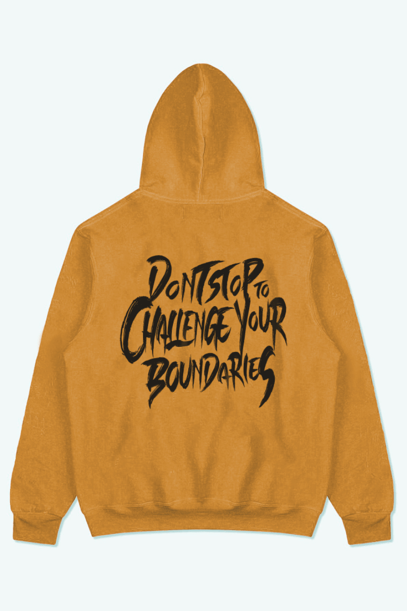 DSCY BACK PRINT OVERSIZED HOODIE-S / MUSTARD