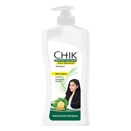 Chik Protein Solution Anti Dandruff Shampoo With The Goodness Of Mahaneem Lemon And Fenugreek ProteinFor Men and Women 650ml