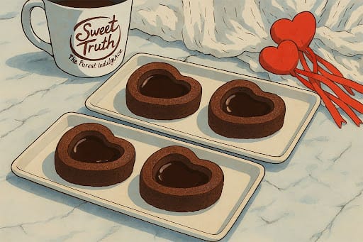 Heart Shaped Choco Lava Cake Hamper (Box Of 4)