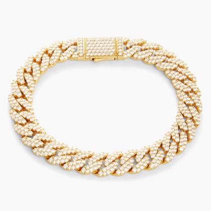 ICED OUT CUBAN BRACELET (GOLD) - 10MM-20CM