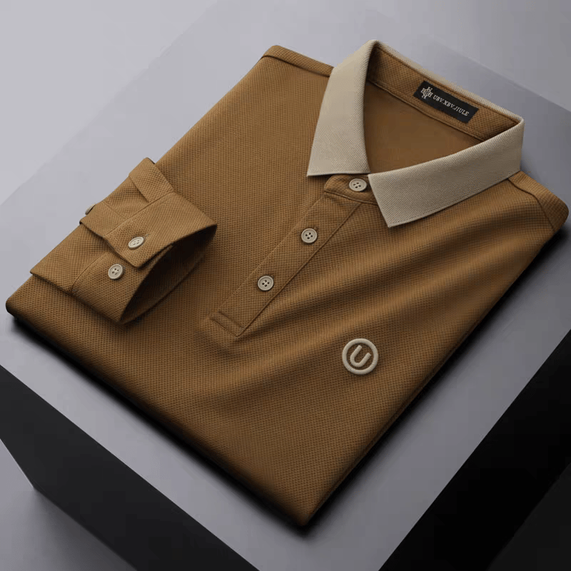 Classic Tawny Polo Long Sleeve T-Shirts-S/38 / Orange