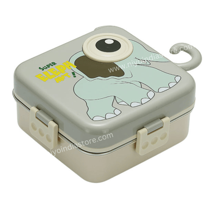 Carnival Stainless Steel Lunch Box - Elephant-Gray