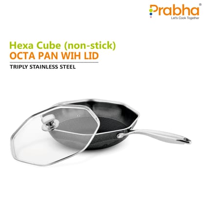 Triply Hexa Cube Octa Pan Wih Lid, 32CM