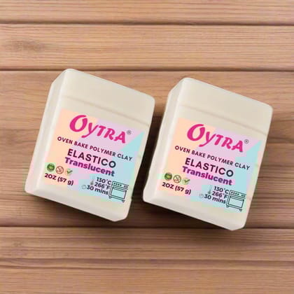 114g Translucent Polymer Oven Bake Clay Elastico Series
