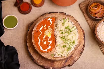 Dal Makhani With Plain Rice