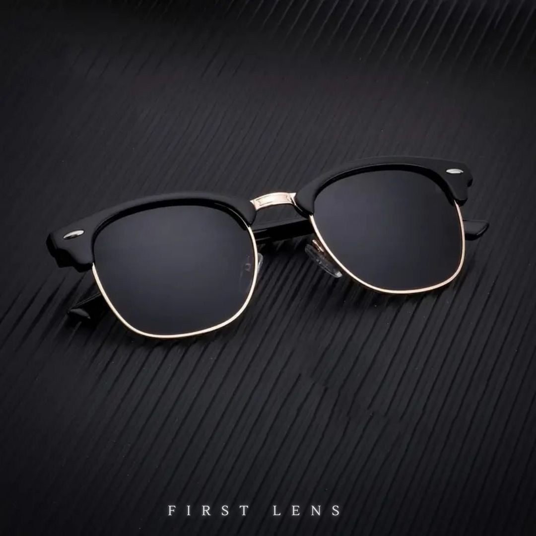 First Lens Bold Matte Sunglasses UV400 - Black
