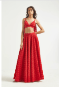 LACE BRALETTE-L / Red