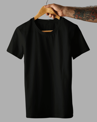 Black Premium Plain T-Shirt-Black / S