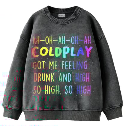 Drunk And High Vintage Oversized Sweatshirt-S