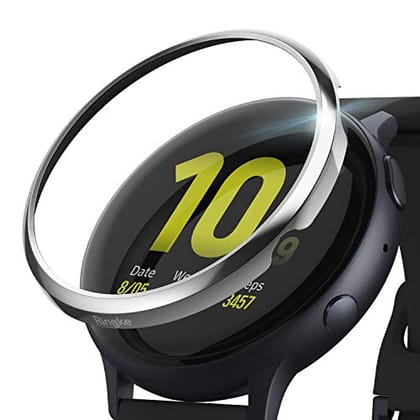 Bezel Styling Cover for Galaxy Watch Active 2 40mm (2019)  [Stainless Steel]-Glossy Silver (GW-A2-40-01)