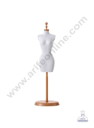 CAKE DECOR™ 1 Pieces White Dress Mannequin Toys Cake Toppers (SB-T-CJ019-W)
