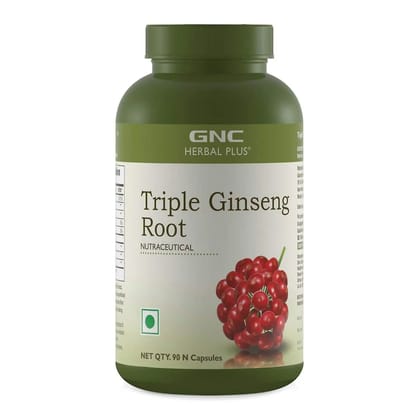 GNC Herbal Plus Triple Ginseng Root-90 Capsules