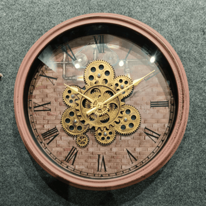 Royal Metal Gear Mechanical Clock Style 36-Antique / Dia: 17 inch / Metal