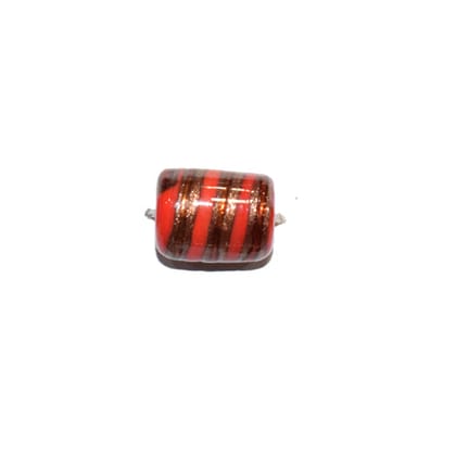 Beadwaala Handmade Fancy Lampwork Glass For Jewelry Making. (Tube) SFL-086-Per Packet 25 Pcs / 15X11 MM