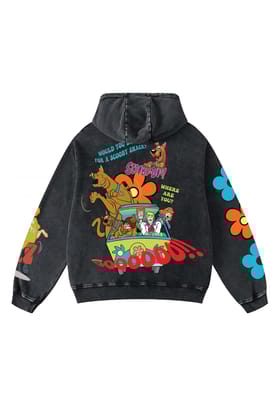 Scooby Doo Designed Oversized Hoodie-S / Vintage Black