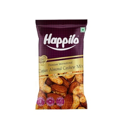 Happilo Cajun Almond  Cashew Mix 18 g Rich in Fibers Protein and Antioxidants Healthy Snacks