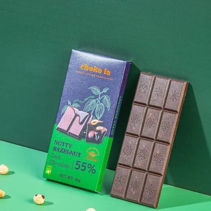 Nutty Hazelnut Bar Dark Chocolate