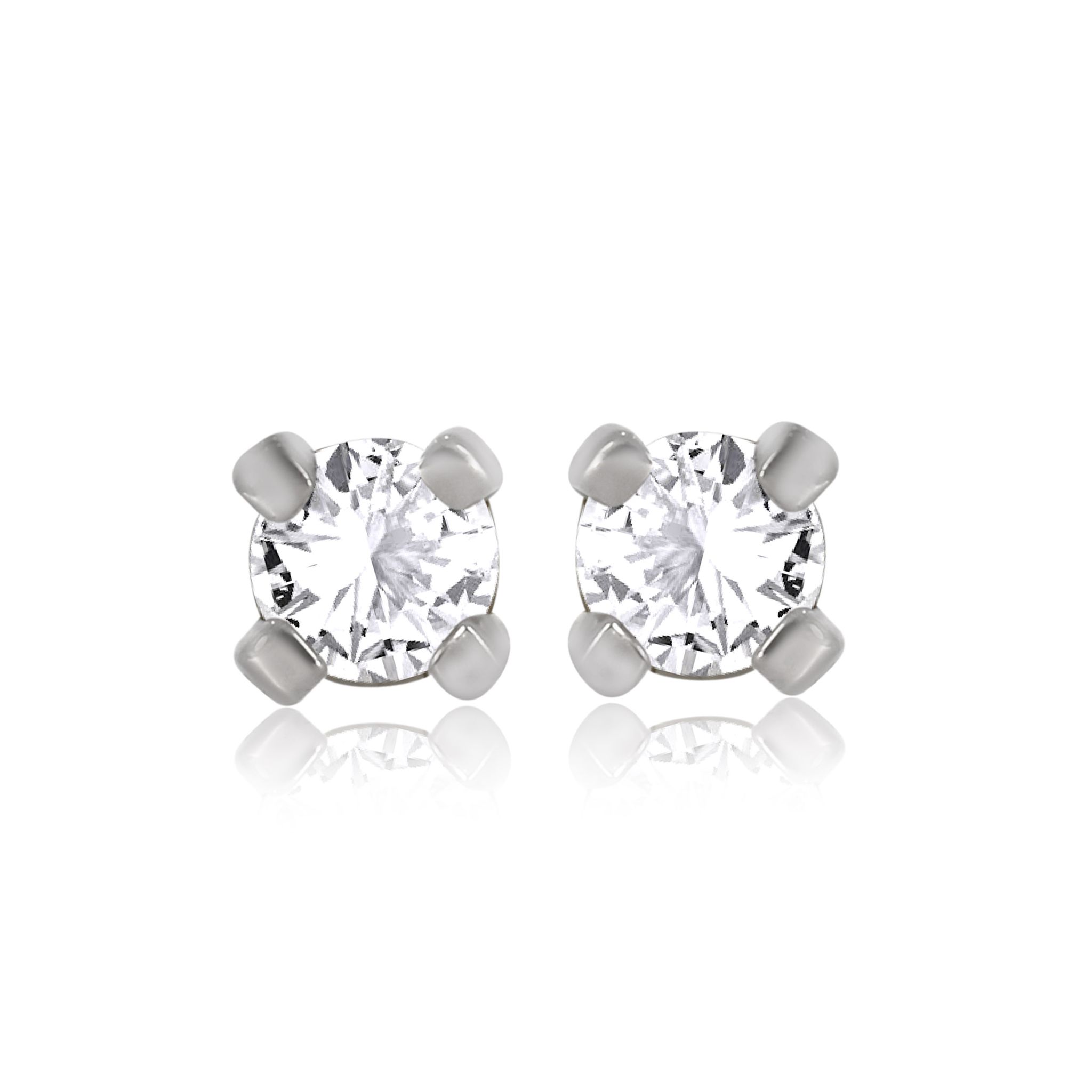 Senco Gold Alluring Sphere Solitaire Studs (1.1 gram / 0.17 Ct / GH-SI / 14K Yellow Gold)