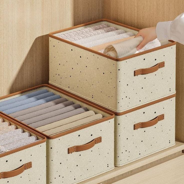 Large Capacity Foldable Clothes Storage Basket 🗃️-Pack Of 1 @ Rs 599